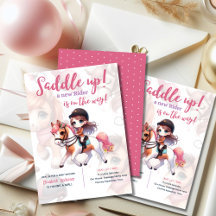 Dressuur Rider Baby Meisje Douche Paard Rider Op W