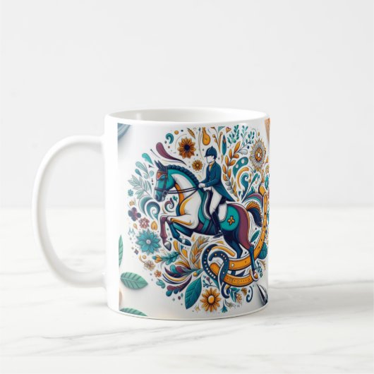 Dressuur Rijden Ruiter Paard Mok (Links)