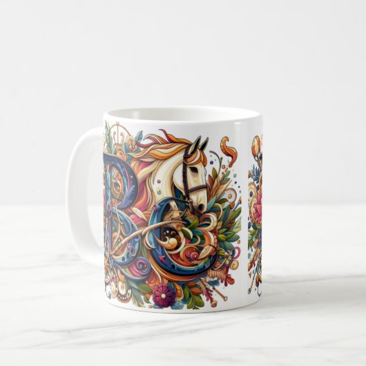 Dressuur Rijden Ruiter Paard Mok (Voorkant links)