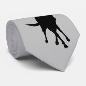 Dressuurpaard en ruiter silhouet grijs stropdas (Opgerold)