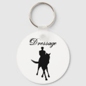 Dressuurpaard en ruiter silhouet licht sleutelhanger (Voorkant)