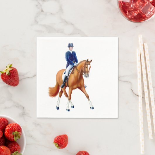 Dressuurpaard Equestrian Half Pass Papieren servet (Insitu)