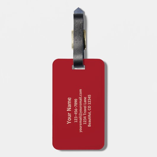 Dressuurpaard met Amerikaanse vlag Patriottisch Bagagelabel (Achterkant verticaal)