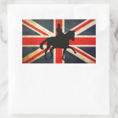 Dressuurpaard met Union Jack Flag Stickers (Tas)