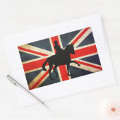 Dressuurpaard met Union Jack Flag Stickers (Envelop)