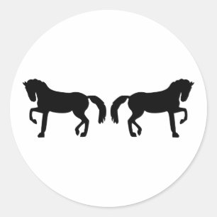 Dressuurpaarden Ronde Sticker