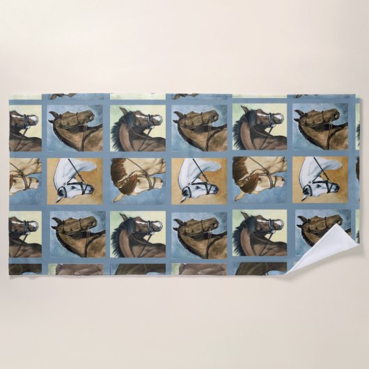 Dressuurpaarden Strandlaken (Voorkant)