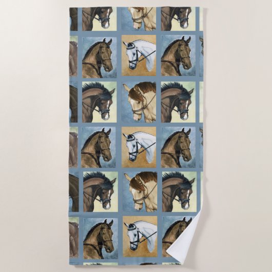 Dressuurpaarden Strandlaken (Voorkant)