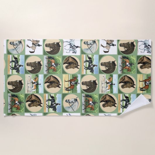 Dressuurpaarden strandlaken voor paardenliefhebber (Voorkant)