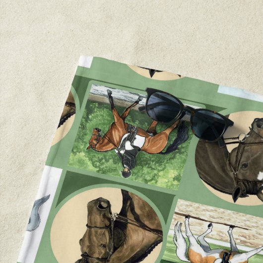 Dressuurpaarden strandlaken voor paardenliefhebber (In situ)