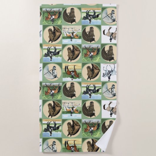 Dressuurpaarden strandlaken voor paardenliefhebber (Voorkant)