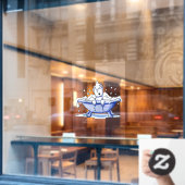 Dreuzels Westie Hondenbad Art Window Cling Raamsticker (Cafe Raam)