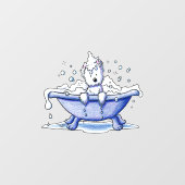 Dreuzels Westie Hondenbad Art Window Cling Raamsticker (Vel)
