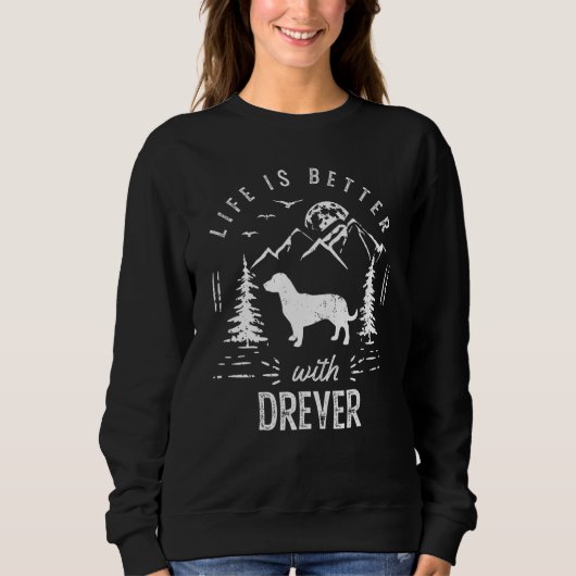 Drever Life Better Mama Dad Dog Trui (Voorkant)