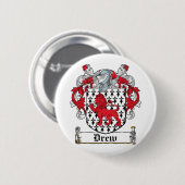 Drew Family Crest Ronde Button 5,7 Cm (Voorkant /achterkant)
