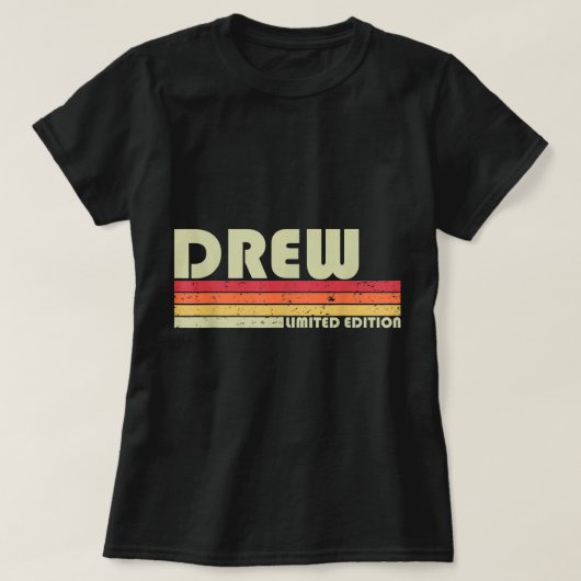 DREW Gift Name Personalized Funny Retro  Bi T-shirt (Design voorkant)