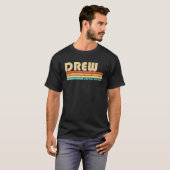 DREW Naam Gepersonaliseerde Grappige Retro  Birthd T-shirt (Voorkant volledig)