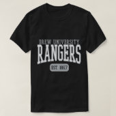 Drew University Rangers Est. Datum T-vertrek T-shirt (Design voorkant)