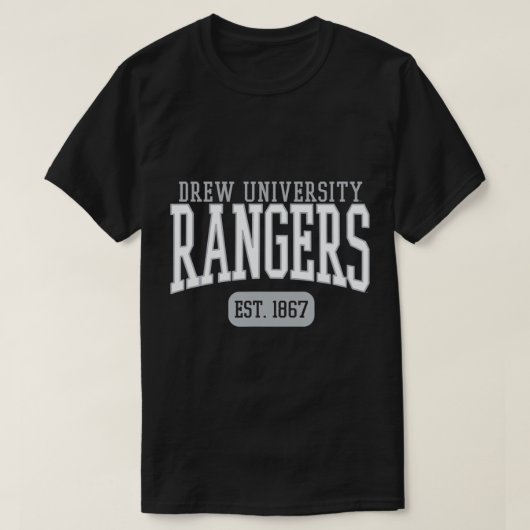 Drew University Rangers Est. Datum T-vertrek T-shirt (Design voorkant)