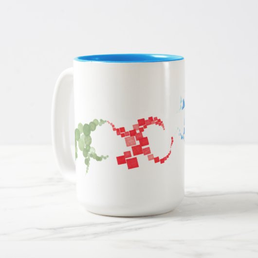 Drew's Design Mok - Colored Geometrics (Voorkant links)