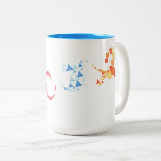 Drew's Design Mok - Colored Geometrics (Voorkant rechts)