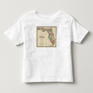 Drew's nieuwe kaart van de staat Florida Kinder Shirts