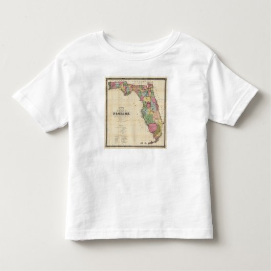Drew's nieuwe kaart van de staat Florida Kinder Shirts (Voorkant)