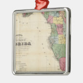 Drew's nieuwe kaart van de staat Florida Metalen Ornament (Links)