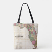 Drew's nieuwe kaart van de staat Florida Tote Bag (Achterkant)