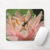 Drgonfly op Water Lily Muismat (Met muis)