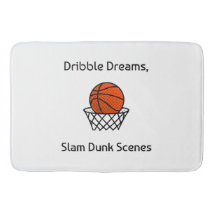 Dribbel Dromen, Slam Dunk Scènes Basketbal Badmat