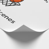 Dribbel Dromen, Slam Dunk Scènes Basketbal Cadeaupapier (Hoek)