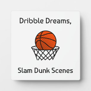 Dribbel Dromen, Slam Dunk Scènes Basketbal Fotoplaat