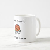 Dribbel Dromen, Slam Dunk Scènes Basketbal Koffiemok (Voorkant rechts)