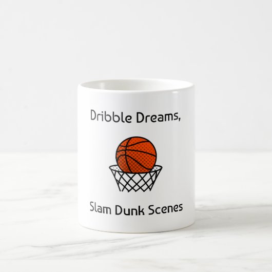 Dribbel Dromen, Slam Dunk Scènes Basketbal Koffiemok (Center)