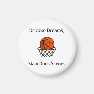 Dribbel Dromen, Slam Dunk Scènes Basketbal Magneet