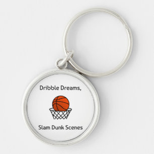 Dribbel Dromen, Slam Dunk Scènes Basketbal Sleutelhanger