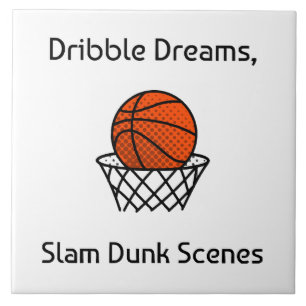 Dribbel Dromen, Slam Dunk Scènes Basketbal Tegeltje