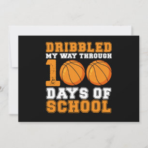 Dribbelde mijn weg door 100 dagen schoolbasketbal kaart