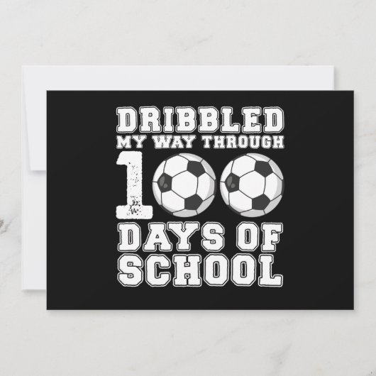 Dribbelde mijn weg door 100 dagen schoolvoetbal kaart (Voorkant)