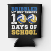 Dribbelde mijn weg door 100 dagen schoolvolleybal blikjeskoeler (Voorkant)
