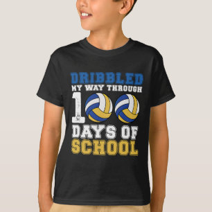 Dribbelde mijn weg door 100 dagen schoolvolleybal t-shirt
