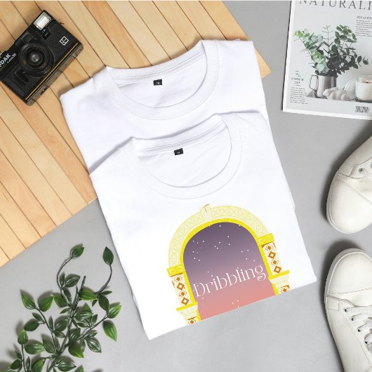 Dribbelen Het is zijn motto Grappig Marokko Footba T-shirt