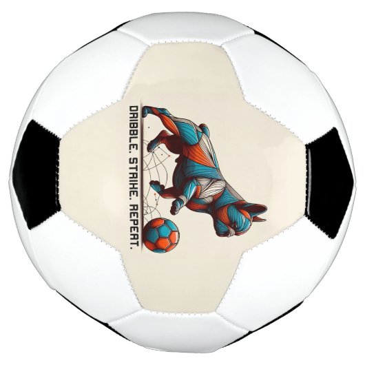 Dribbelen. Staking. Herhaal. Voetbal (Gedraaid)