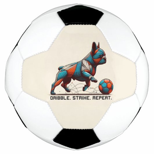 Dribbelen. Staking. Herhaal. Voetbal (Voorkant)