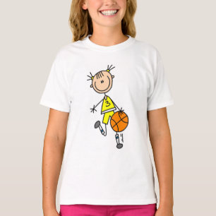 Dribbelend Meisje Basketbal T-shirts en Cadeaus