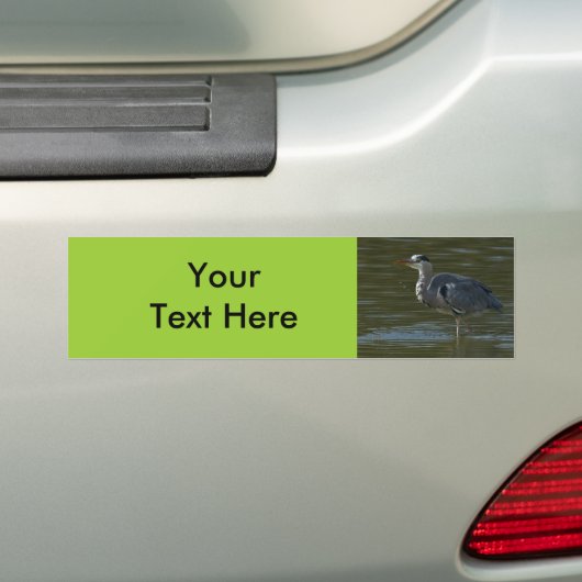 Dribbling Heron Bumpersticker (Op auto)