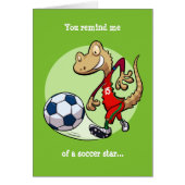 Dribbling Soccer Star Gecko Football Cartoon (Voorkant)