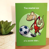 Dribbling Soccer Star Gecko Football Cartoon