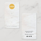 Drie 3-holepjes voor het weergeven van wit hout Lo Visitekaartje (Voorkant / Achterkant)